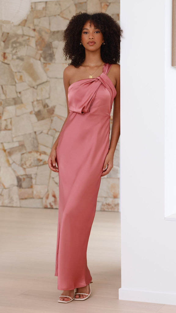 Selena | Vestido Largo Asimétrico con Lazo Decorativo | Elegante y Fluido para Eventos Especiales 3