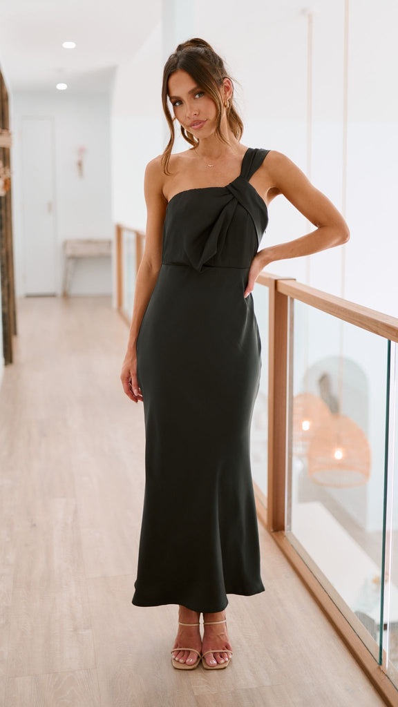 Selena | Vestido Largo Asimétrico con Lazo Decorativo | Elegante y Fluido para Eventos Especiales 9