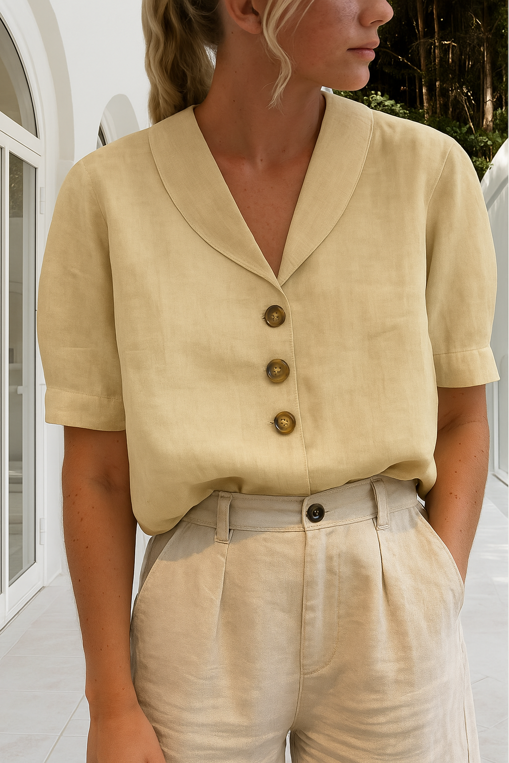 Sofía | Blusa Chic con Cuello para Mujer 1