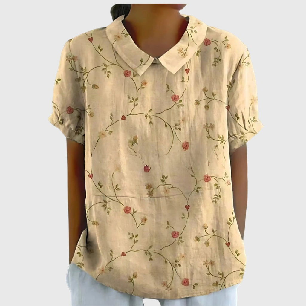 Sofía | Blusa de Lino con Estampado Botánico para Mujer 11