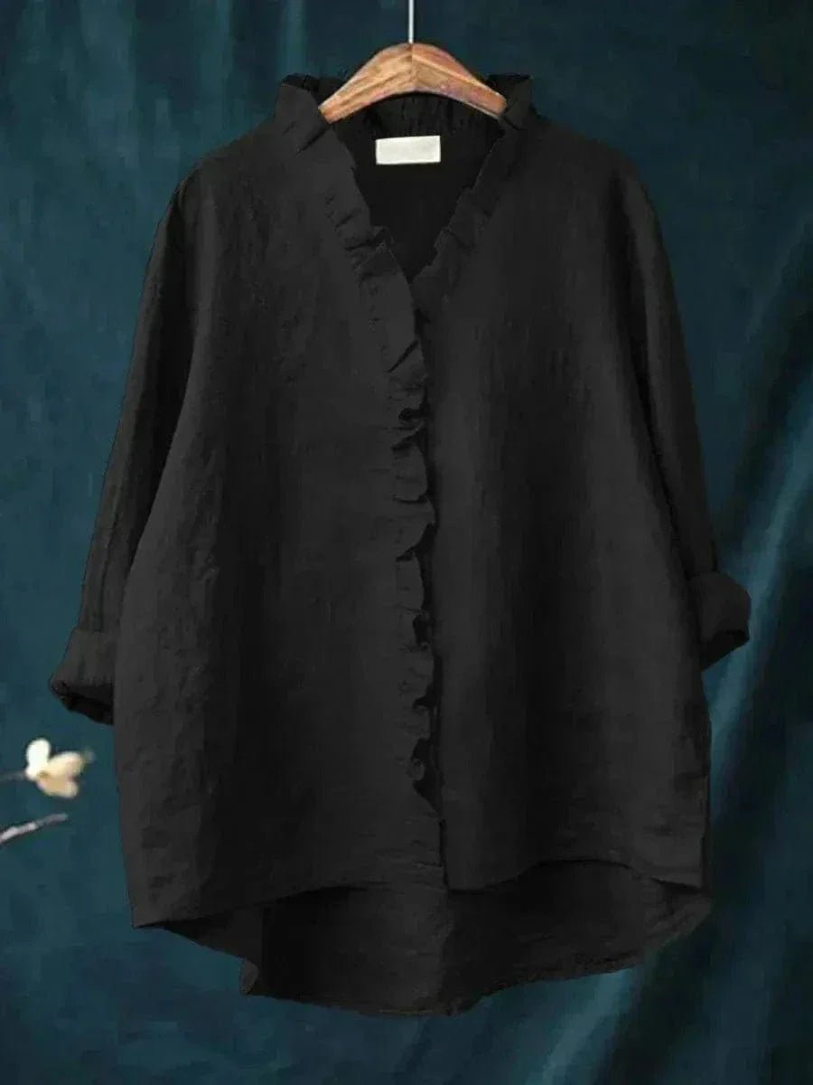 Sofía | Blusa de Lino con Volantes para Mujer Transpirable de Verano 6