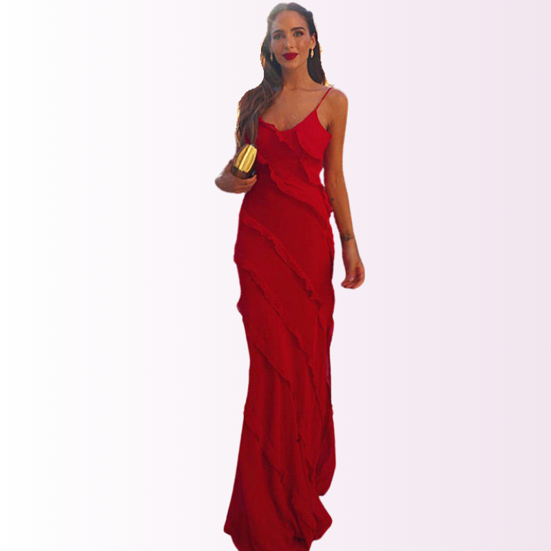 Sofia | Elegante Vestido Largo con Volantes 0