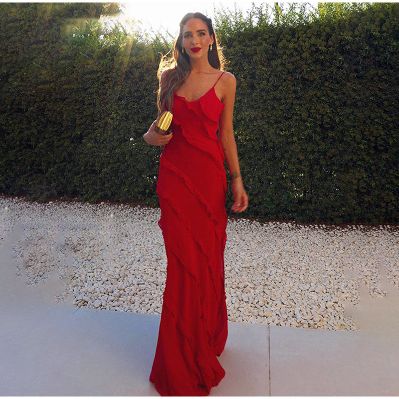 Sofia | Elegante Vestido Largo con Volantes 1