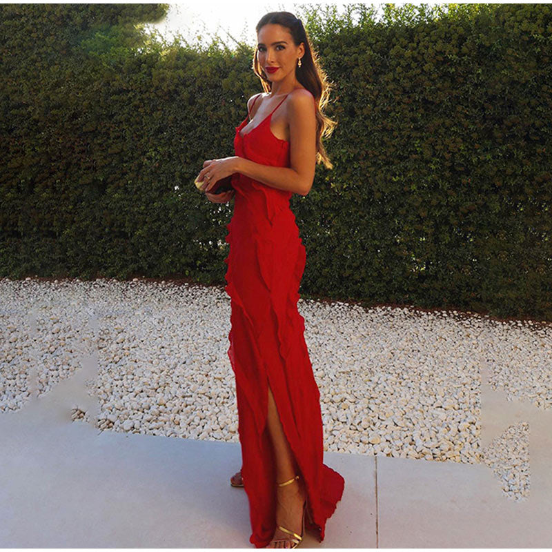 Sofia | Elegante Vestido Largo con Volantes 3