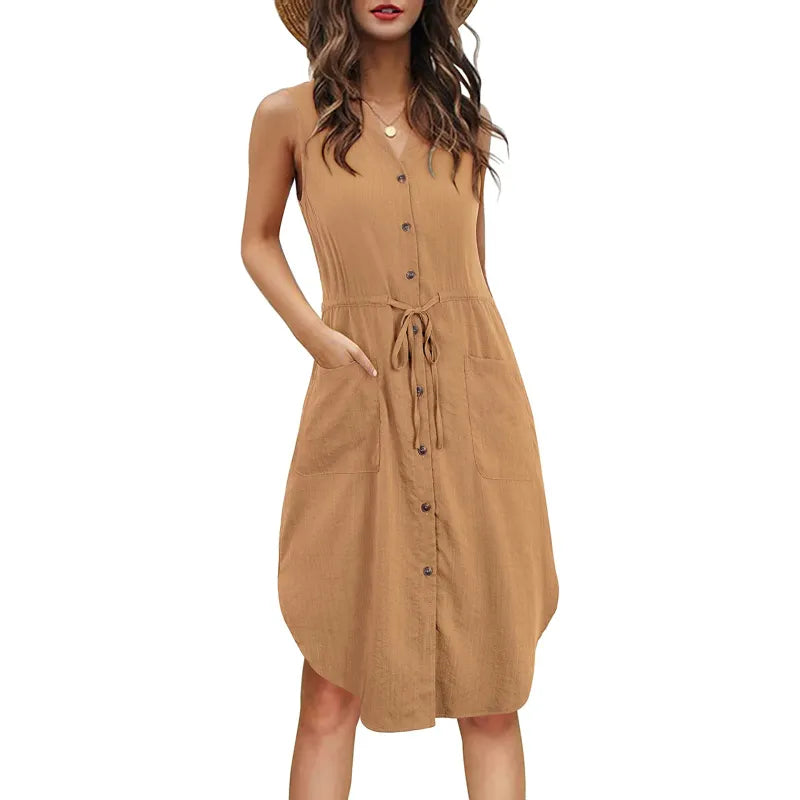 Sofia | Elegante Vestido Largo de Verano para Mujer con Cierre de Botones 8
