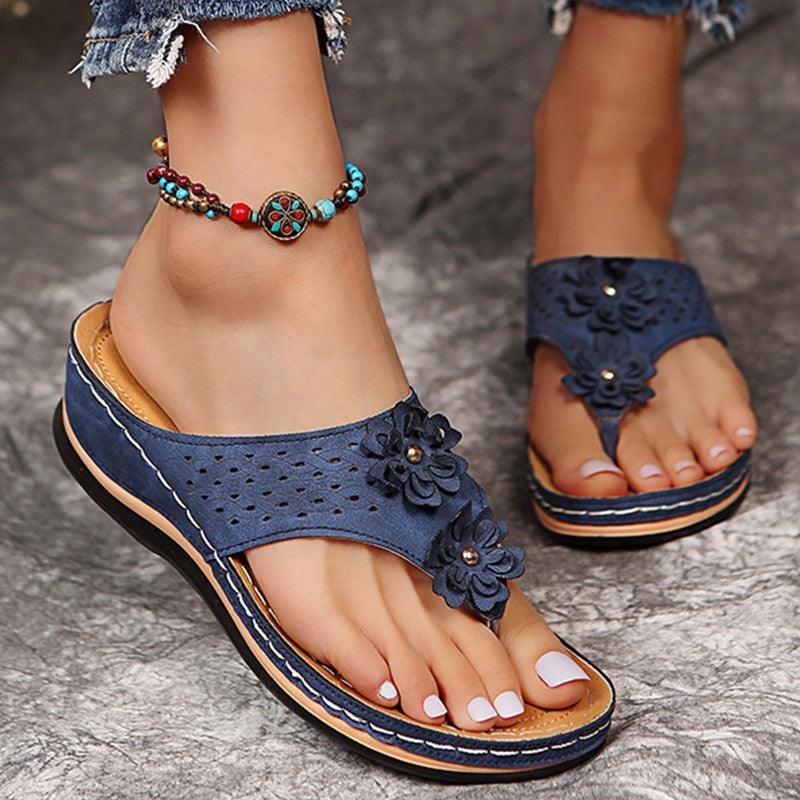Sofía | Elegantes Sandalias Mujer con Plataforma Floral 2