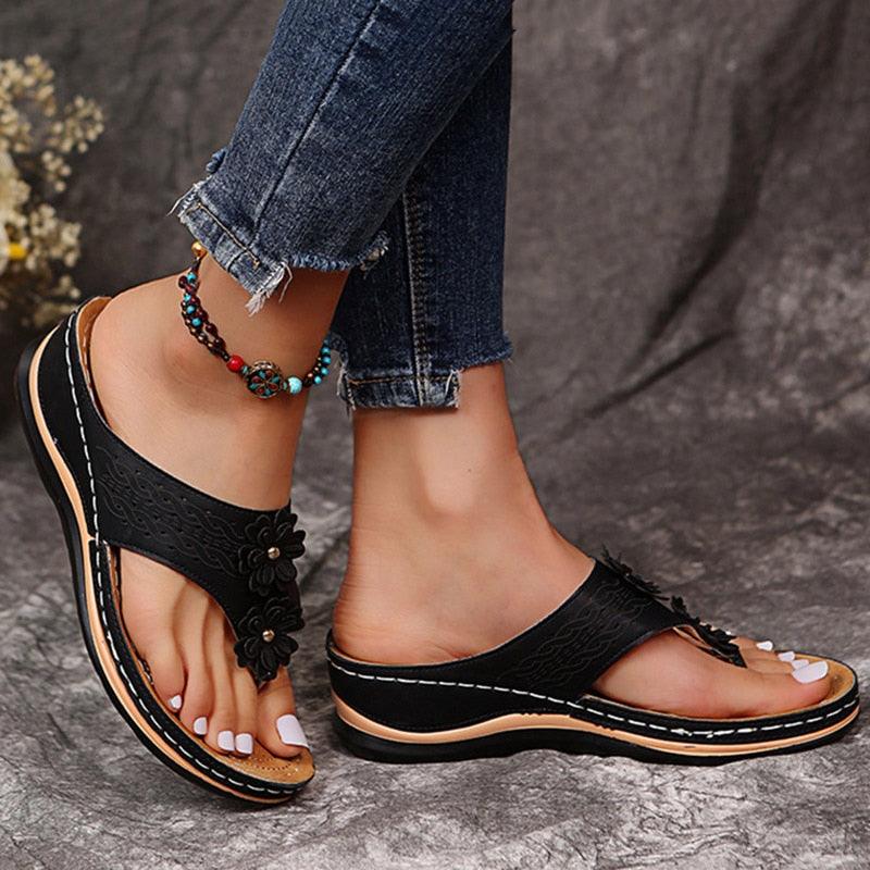 Sofía | Elegantes Sandalias Mujer con Plataforma Floral 3