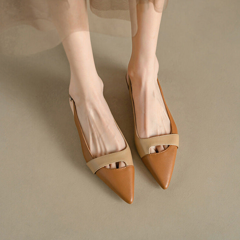 Sofia | Elegantes Sandalias Planas Negras Mujer con Punta Cerrada 1