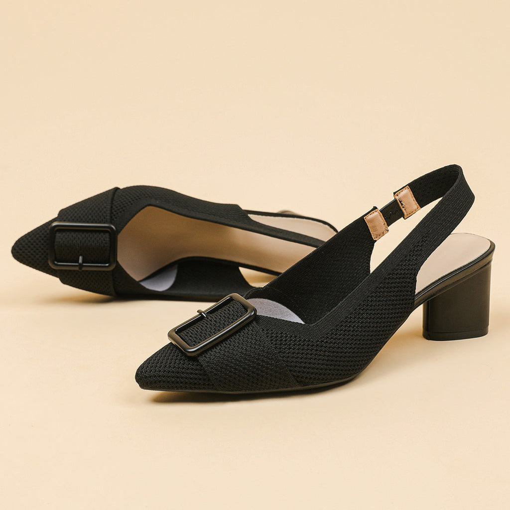 Sofia | Elegantes Sandalias de Tacón Grueso con Punta Cerrada 2