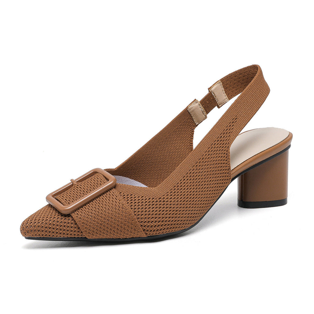 Sofia | Elegantes Sandalias de Tacón Grueso con Punta Cerrada 9