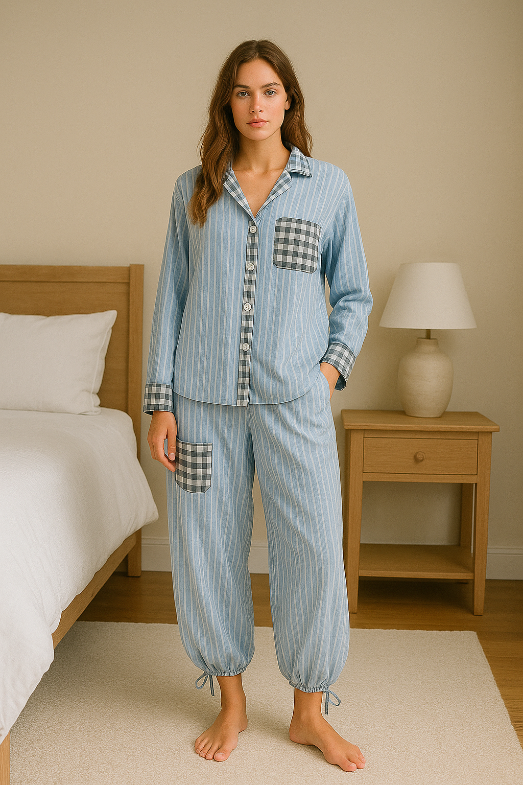 Sofía | Pijama Mujer Suave y Elástico de Dos Piezas para Invierno 0