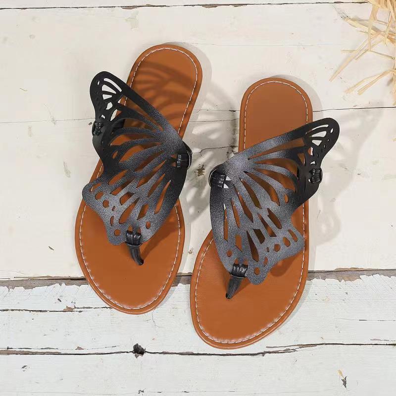 Sofia | Sandalias Vintage Planas con Diseño de Alas de Mariposa 2