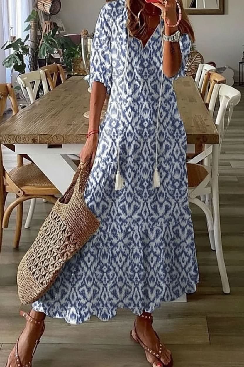 Sofía | Vestido Largo de Noche con Estampado Floral para Mujer 6