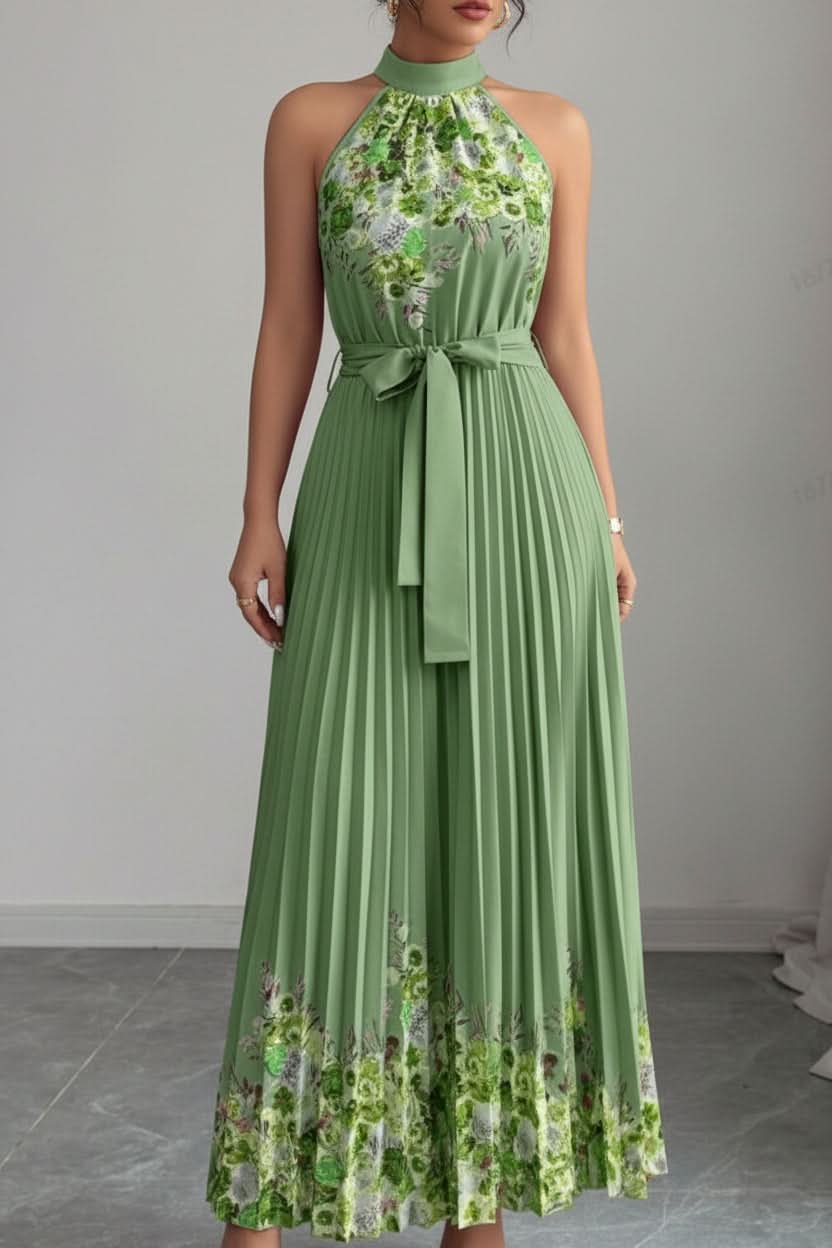 Sofía | Vestido de Noche Midi Floral Plisado para Mujer 12