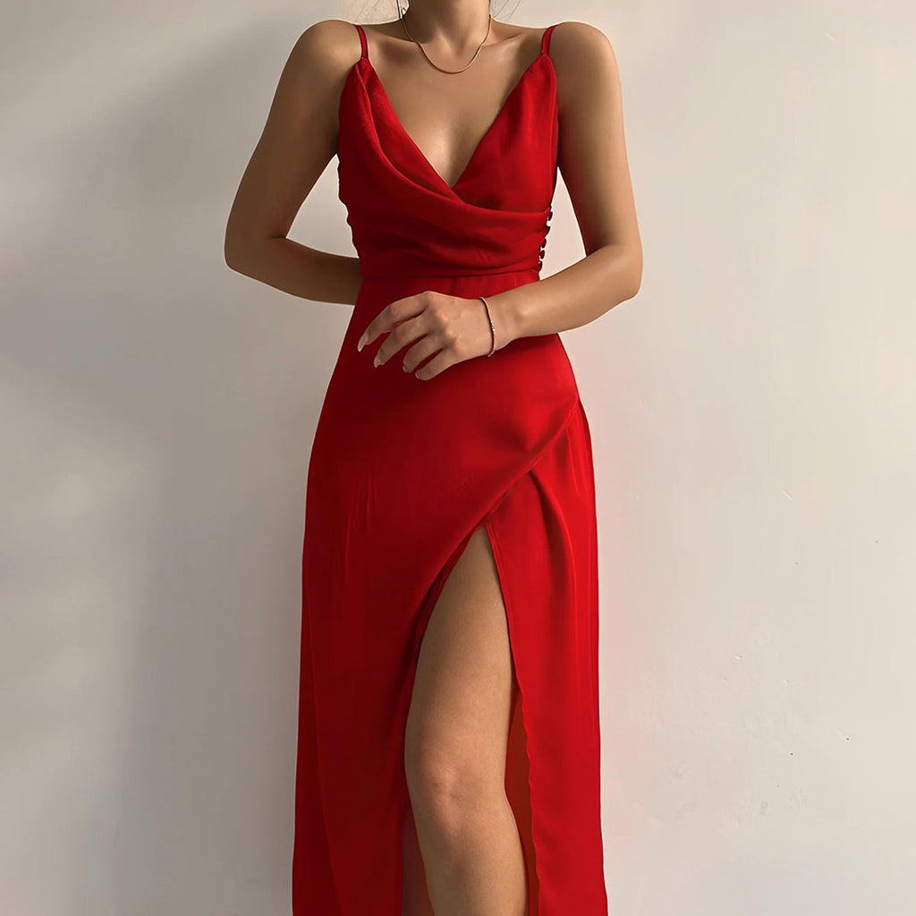 Sophia | Elegante Vestido Midi con Abertura Alta 3