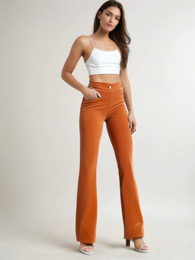 Sophie | Elegante Pantalón Acampanado de Pana 0