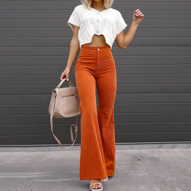 Sophie | Elegante Pantalón Acampanado de Pana 1