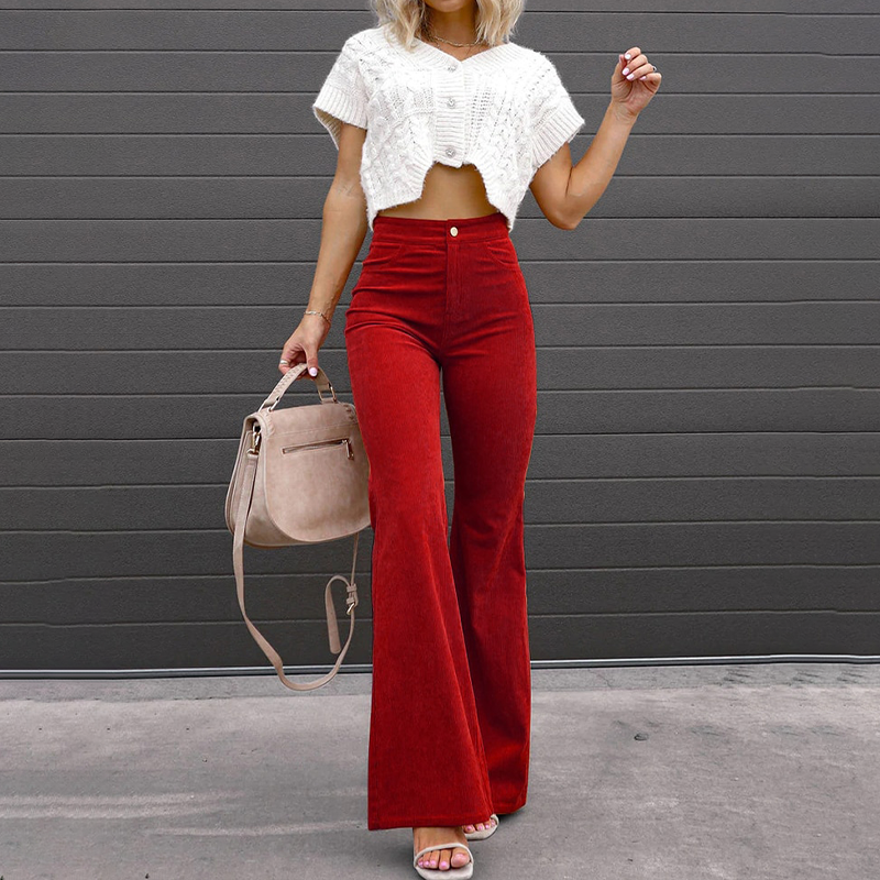 Sophie | Elegante Pantalón Acampanado de Pana 2