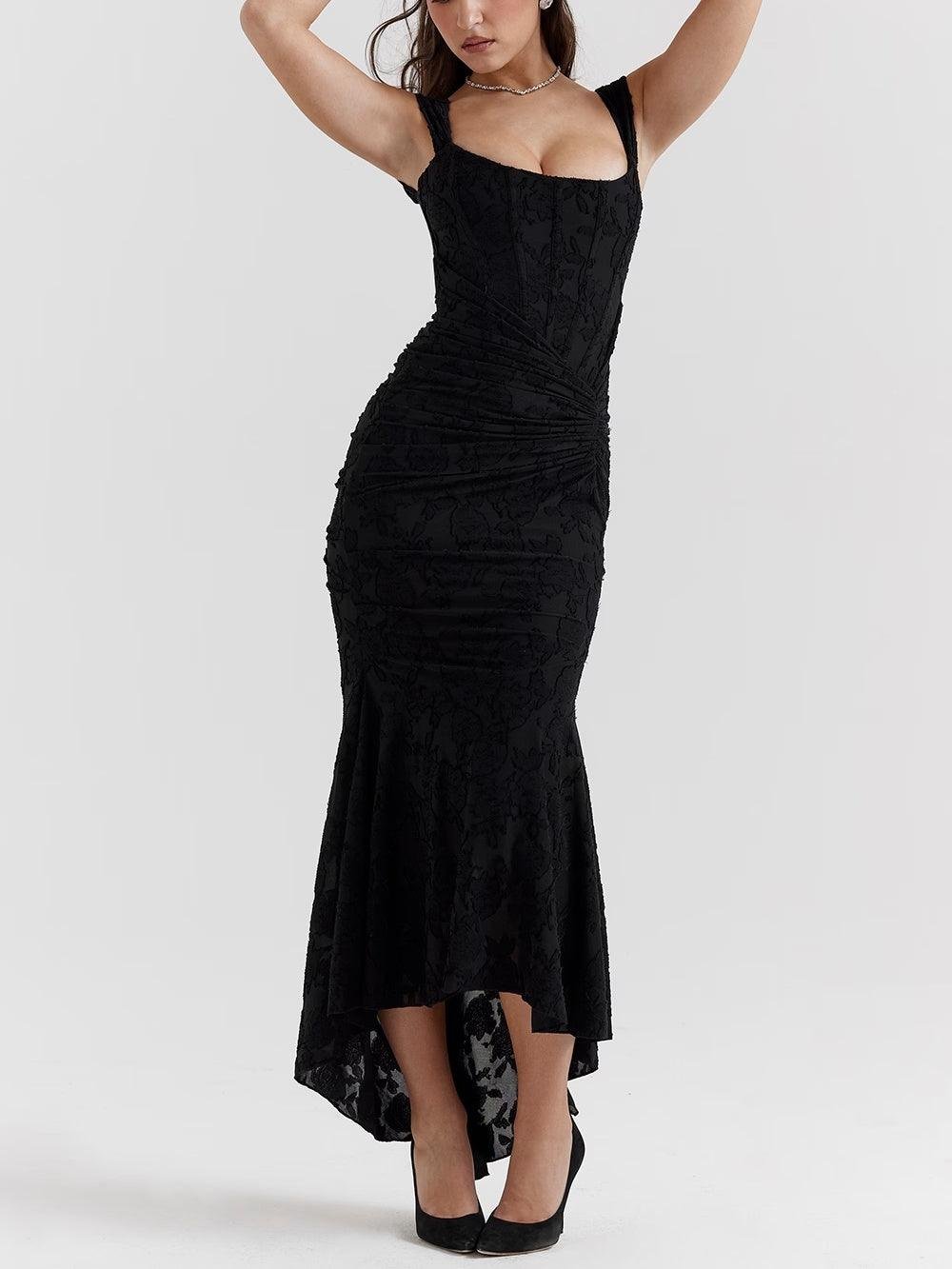 Valentina | Vestido Midi de Madre de la Novia con Corsé de Encaje Jacquard 10