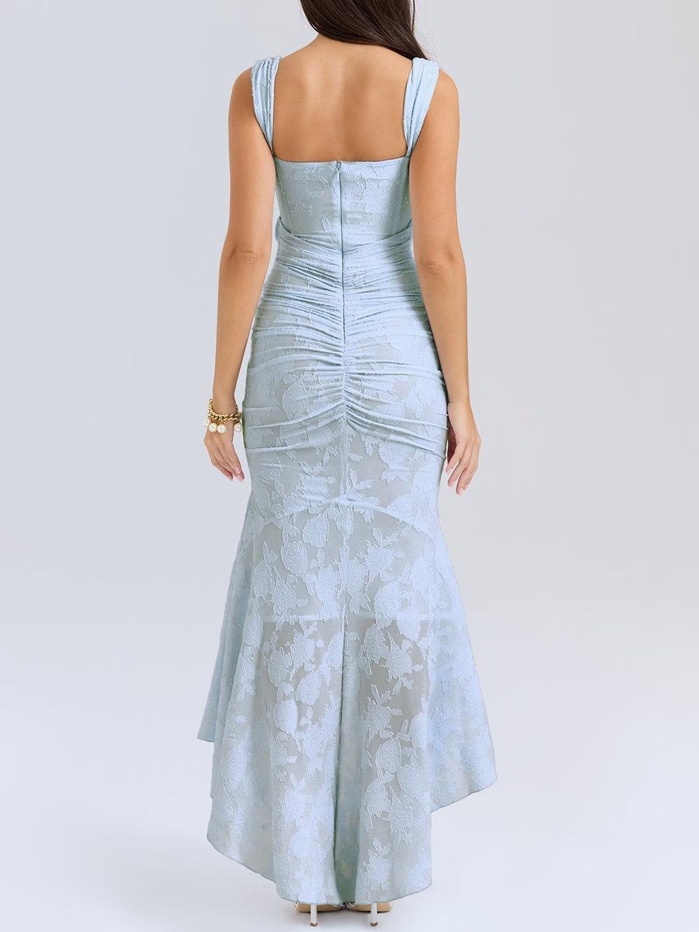 Valentina | Vestido Midi de Madre de la Novia con Corsé de Encaje Jacquard 4