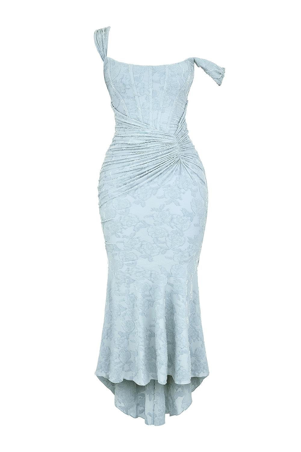 Valentina | Vestido Midi de Madre de la Novia con Corsé de Encaje Jacquard 5