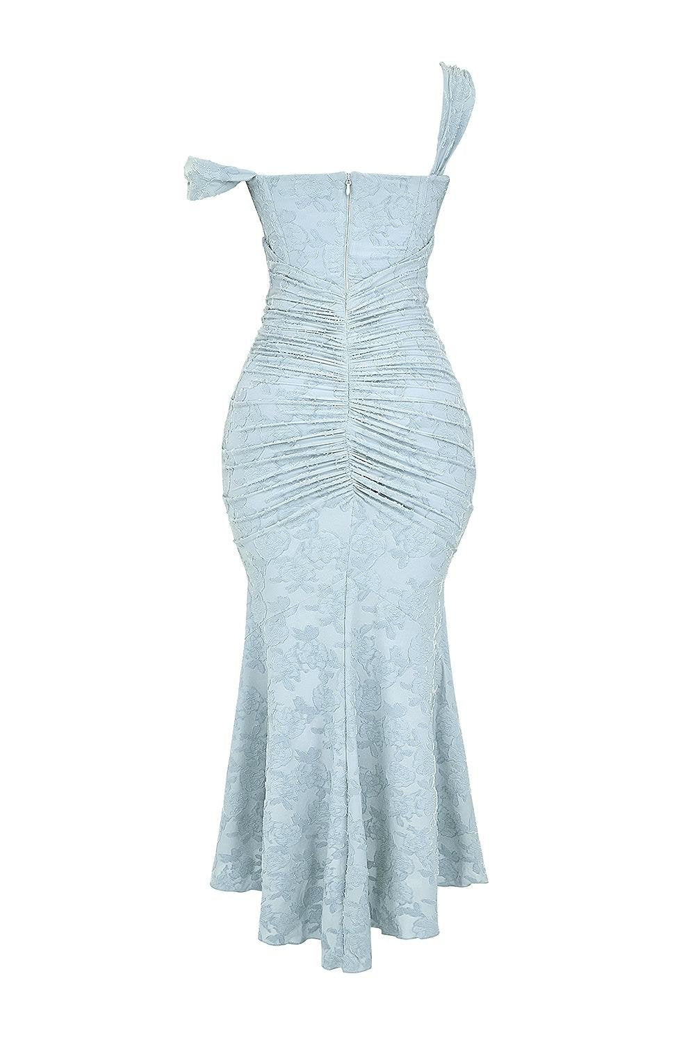 Valentina | Vestido Midi de Madre de la Novia con Corsé de Encaje Jacquard 6