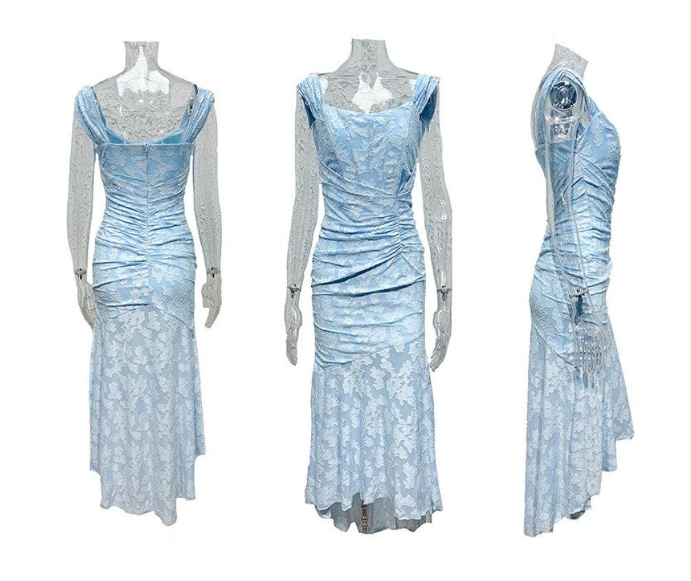 Valentina | Vestido Midi de Madre de la Novia con Corsé de Encaje Jacquard 7