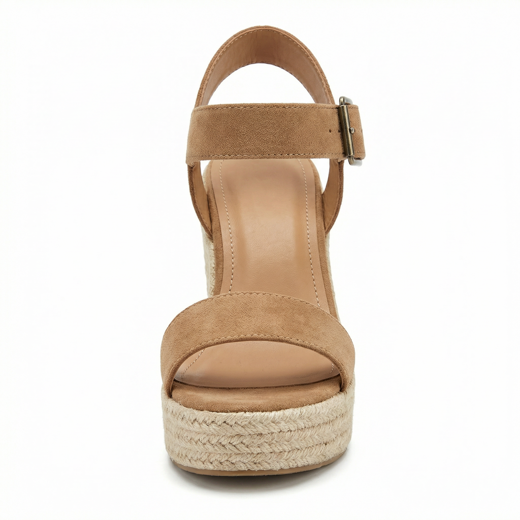 VeranoBrillante | Elegantes Sandalias Tacon con Cuña Abierta para Verano 1