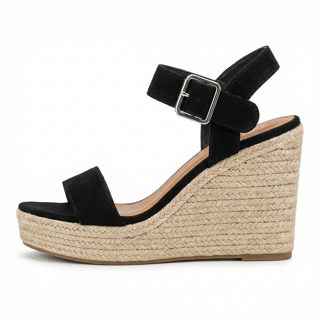 VeranoBrillante | Elegantes Sandalias Tacon con Cuña Abierta para Verano 2