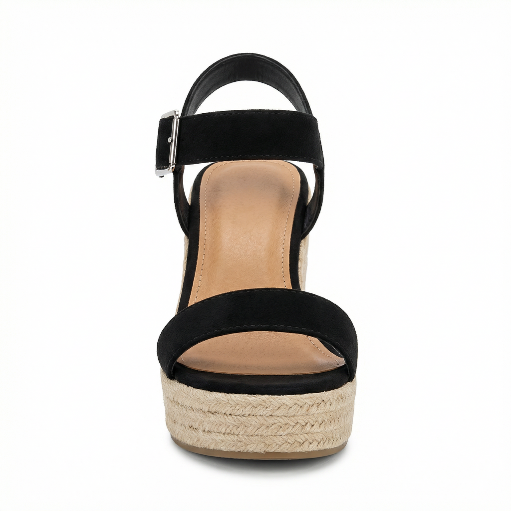 VeranoBrillante | Elegantes Sandalias Tacon con Cuña Abierta para Verano 3