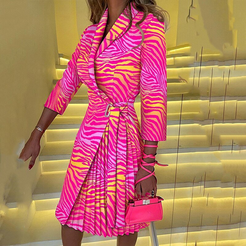 Vestido Blazer Elegante con Doble Botonadura y Corte Entallado para Look Sofisticado 8