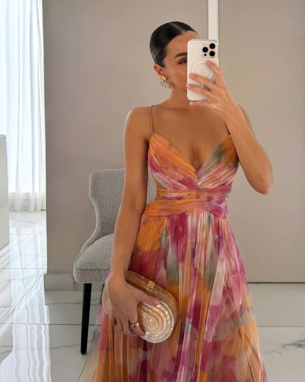 Vestido Largo Floral Elegante con Caída Fluida | Diseño Romántico para Mujer 2