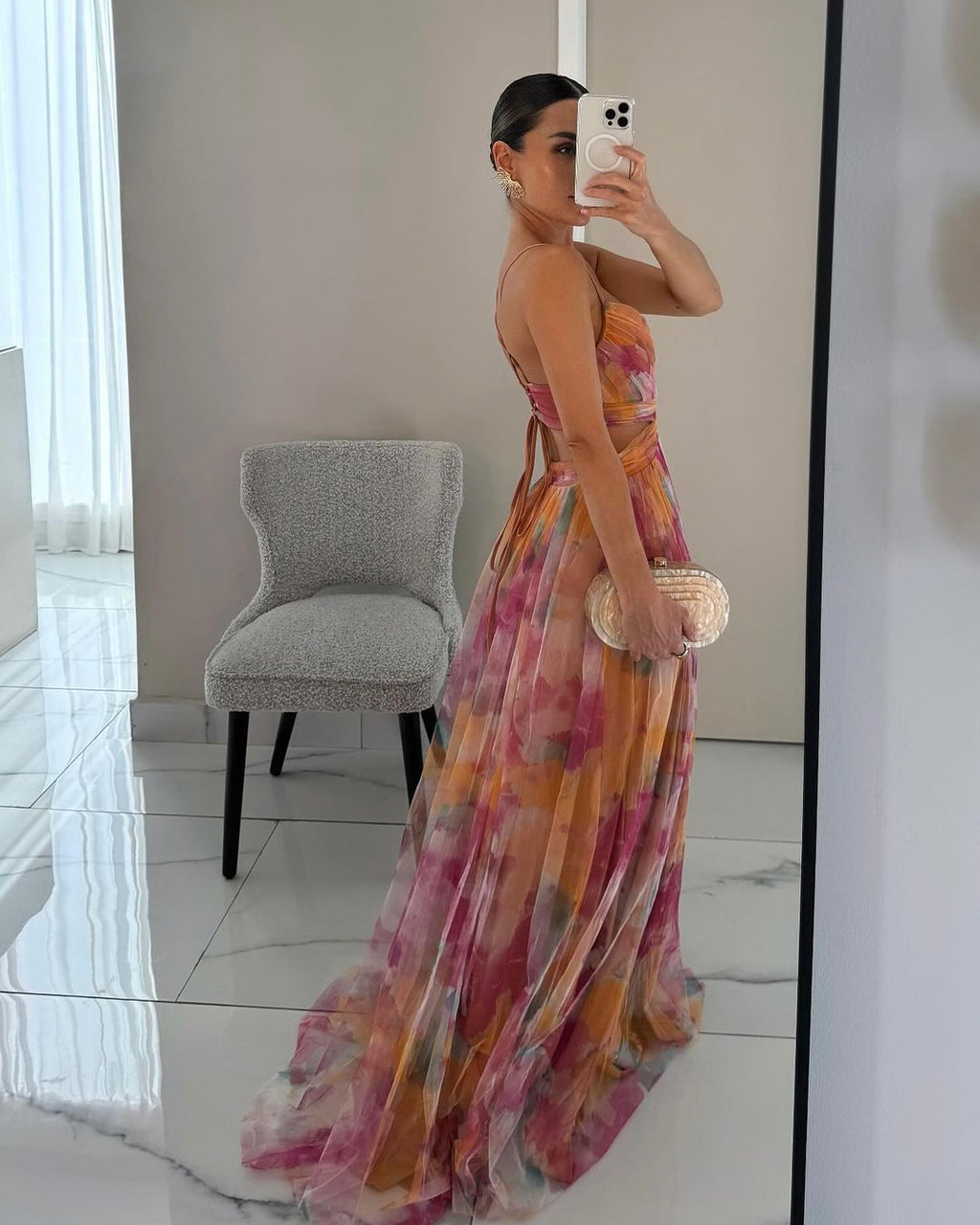 Vestido Largo Floral Elegante con Caída Fluida | Diseño Romántico para Mujer 3
