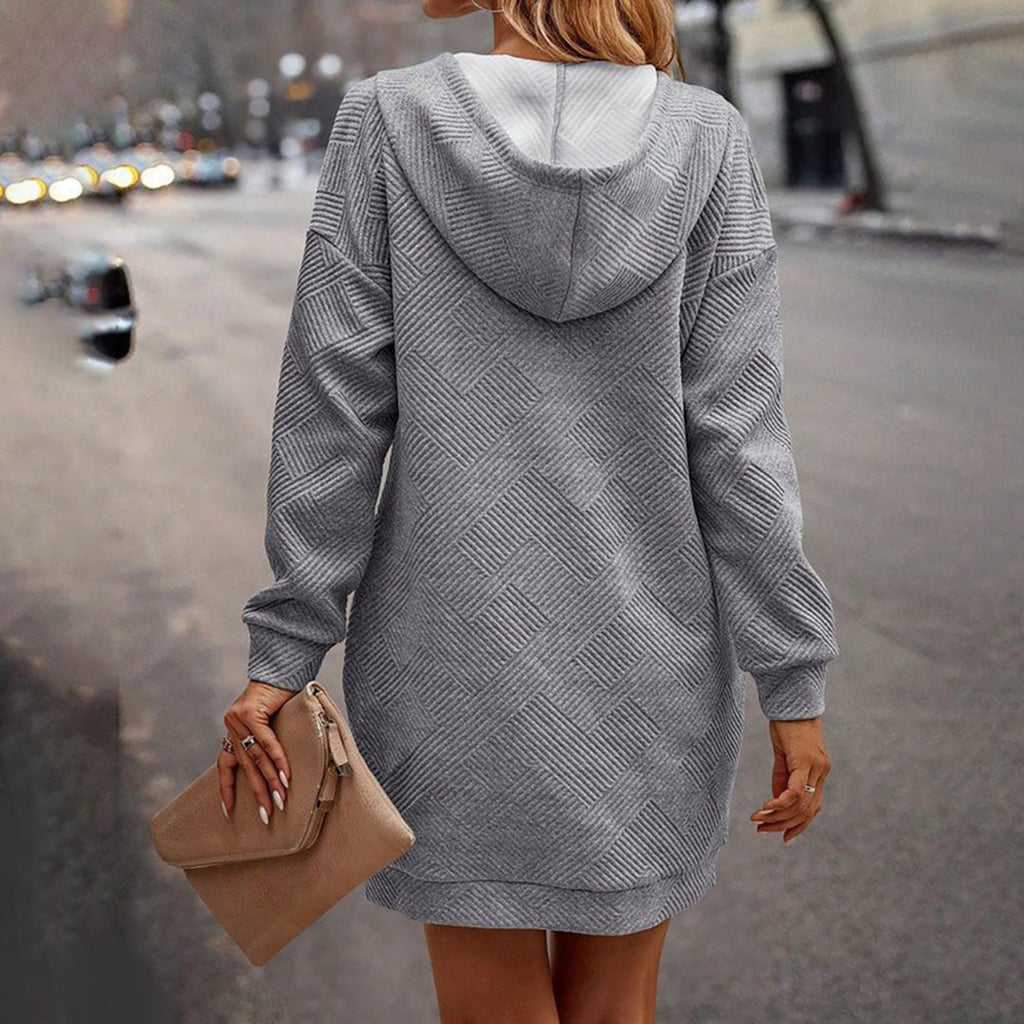 Vestido Mujer | Vestido con Capucha de Algodón Suave | Casual y Cómodo para Días Frescos 5