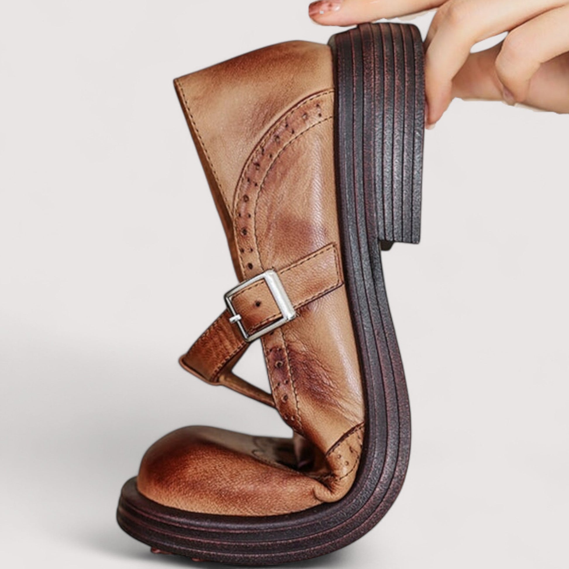 Camila | Zapatos Vintage de Piel con Tira para Mujer, Elegantes y Cómodos - Noa Lagos