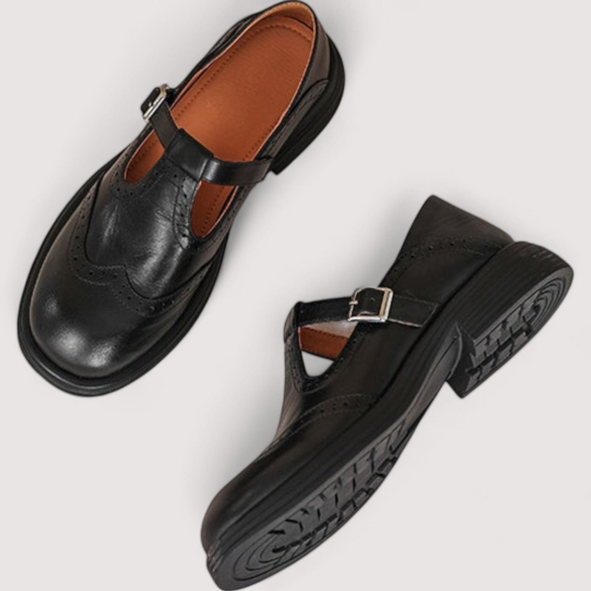 Camila | Zapatos Vintage de Piel con Tira para Mujer, Elegantes y Cómodos - Noa Lagos