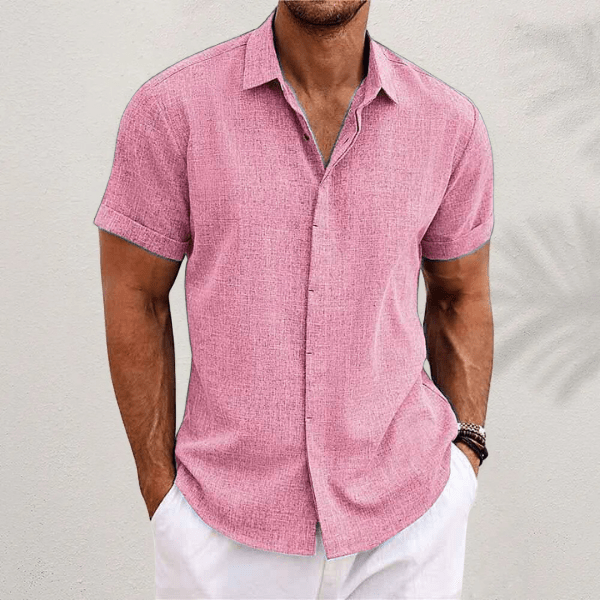 DIEGO – Camisa de manga corta de algodón y lino para hombre - Noa Lagos