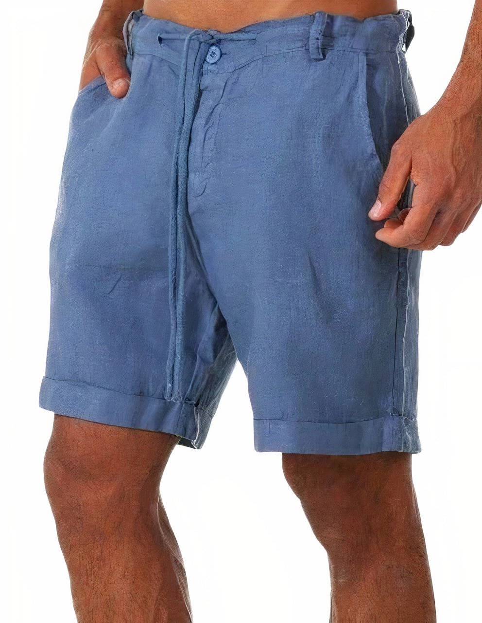 Diego | Pantalones Cortos de Lino con Puños para Hombre en Verano - Noa Lagos