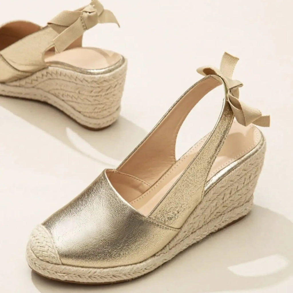 Elena | Chic Sandalias Doradas para Mujer con Correa Elegante - Noa Lagos