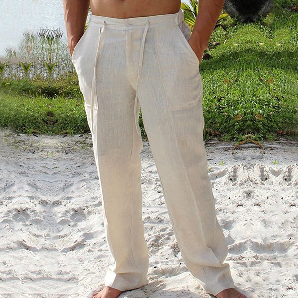 Ethan | Pantalones Ligeros Rectos con Pliegues Sutiles - Noa Lagos