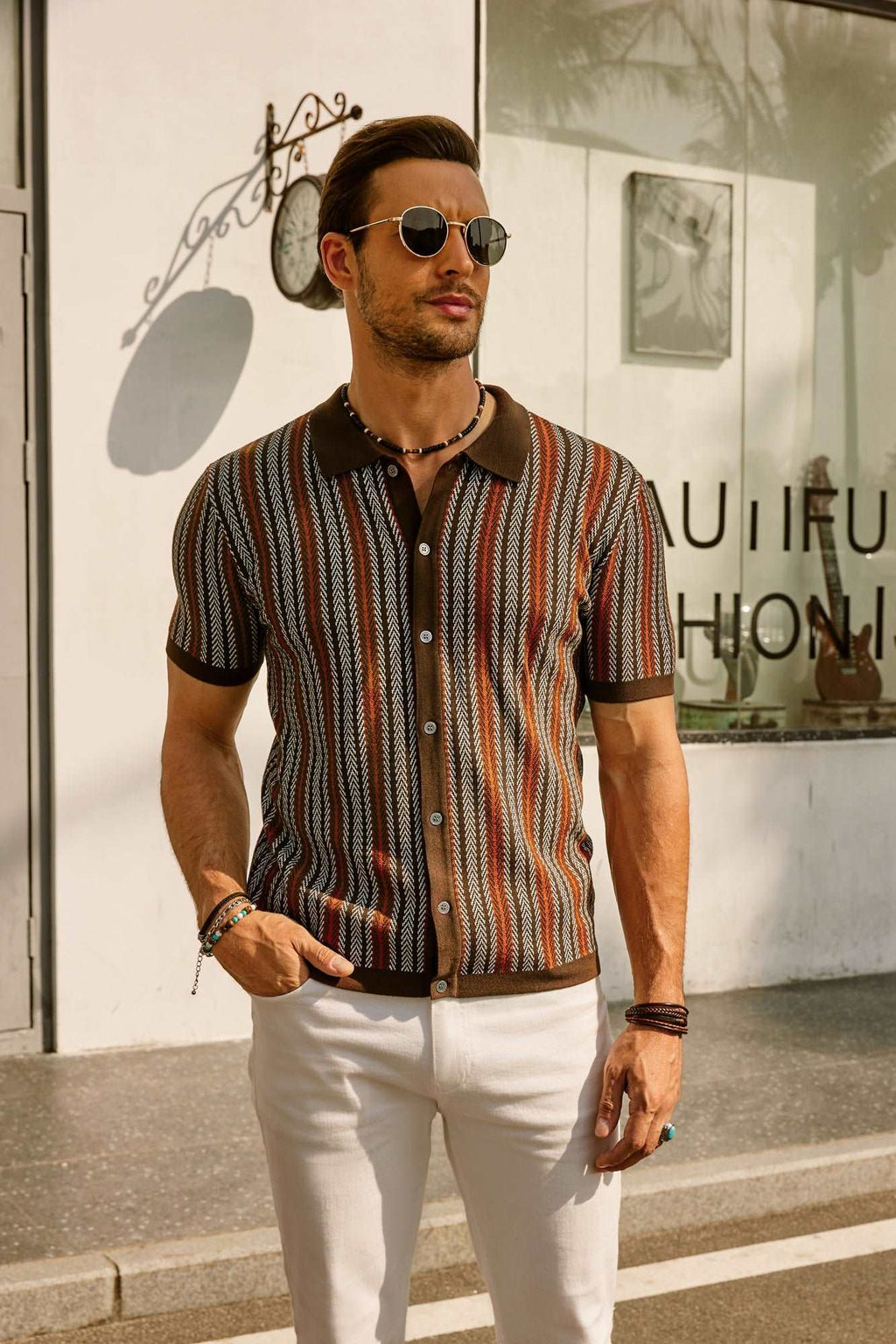 Fernando | Polo de Punto a Rayas para Hombre con Estilo Vintage - Noa Lagos