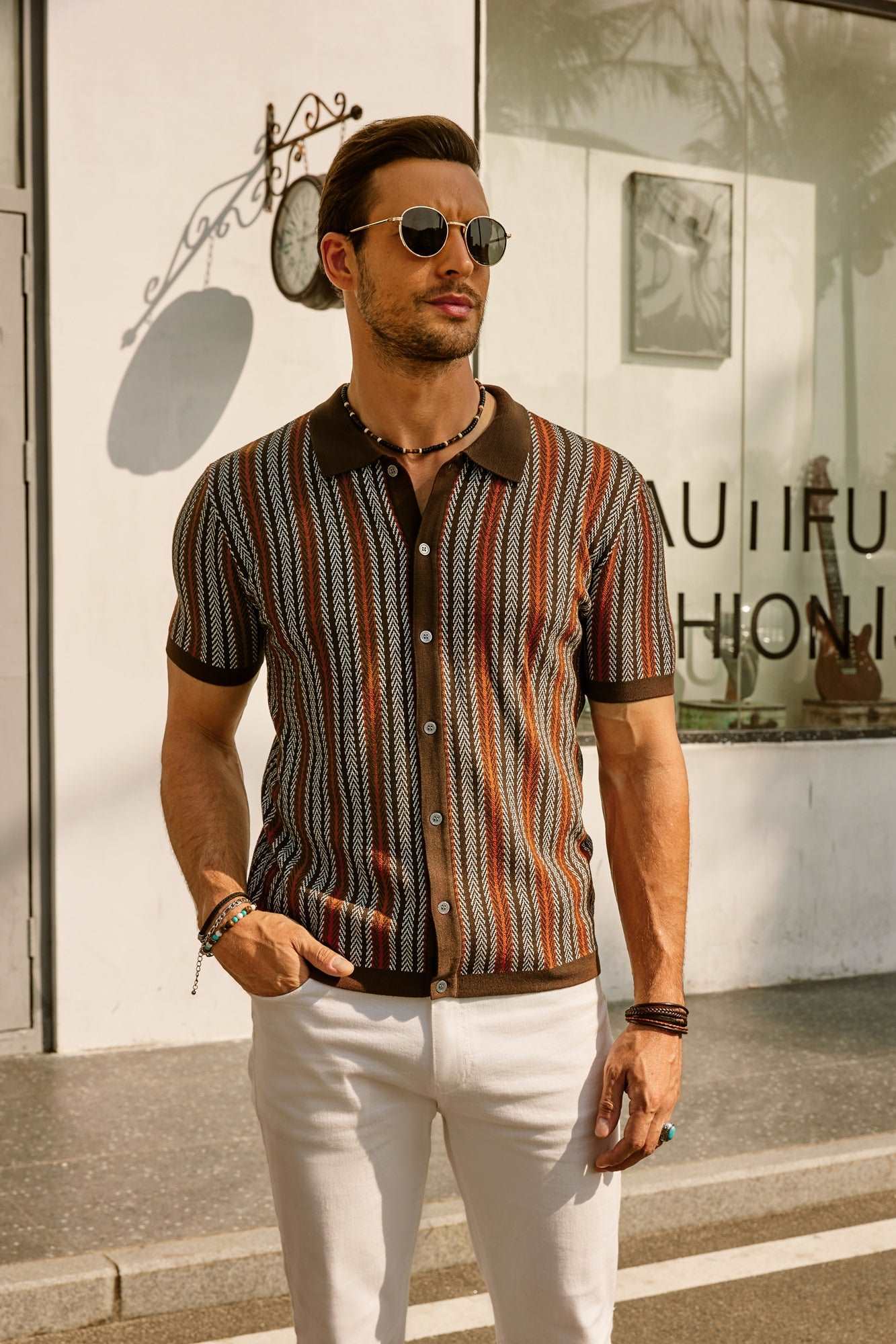 Fernando | Polo de Punto a Rayas para Hombre con Estilo Vintage - Noa Lagos