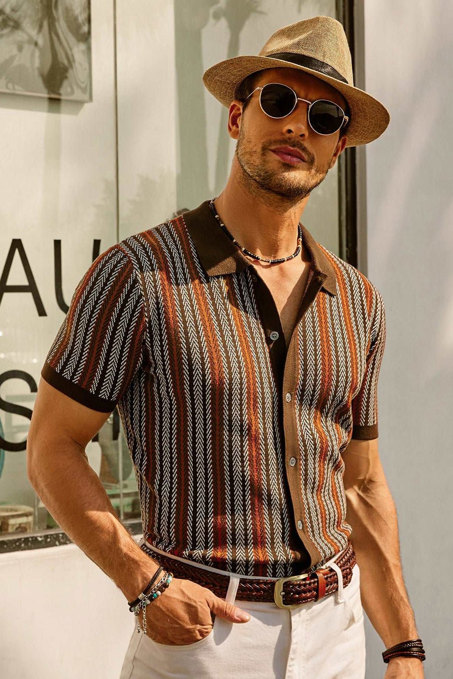 Fernando | Polo de Punto a Rayas para Hombre con Estilo Vintage - Noa Lagos