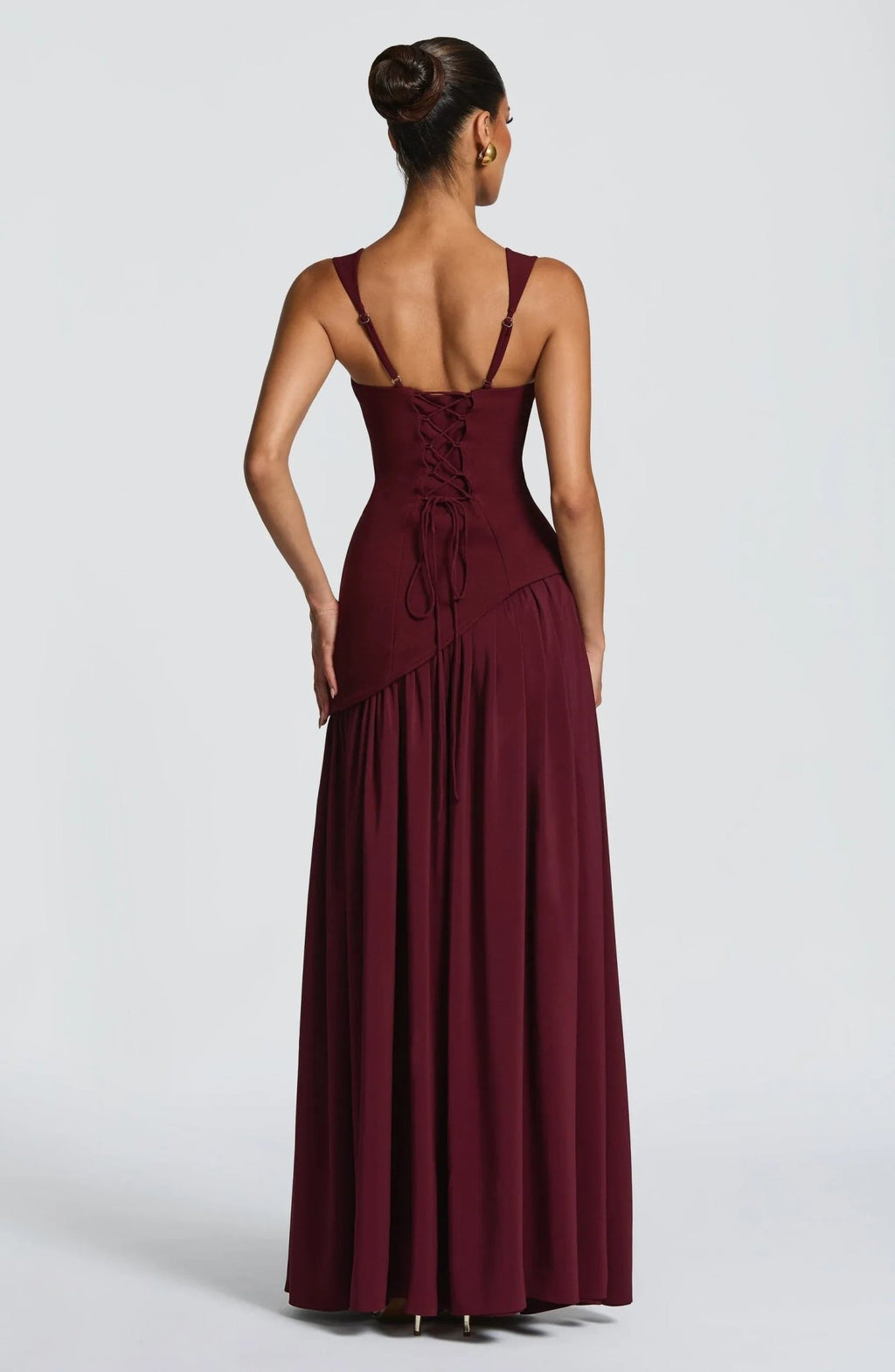 Isabel | Vestido Largo Elegante Sin Mangas para Fiesta en Burdeos - Noa Lagos