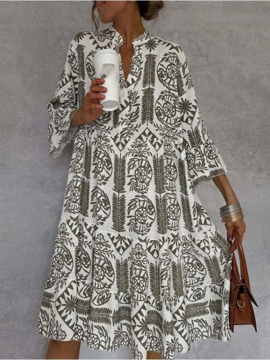 Isabella | Vestido Túnica Floral Escalonado para Mujer con Corte Holgado - Noa Lagos