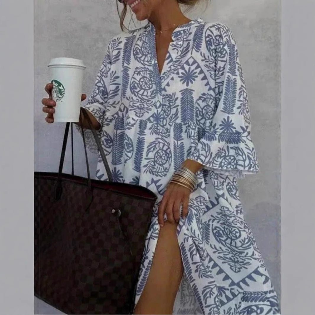 Isabella | Vestido Túnica Floral Escalonado para Mujer con Corte Holgado - Noa Lagos