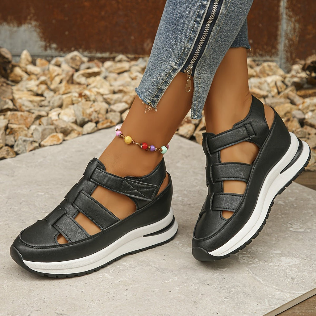 MARTA – Sandalias de plataforma con tiras de velcro para mujer - Noa Lagos