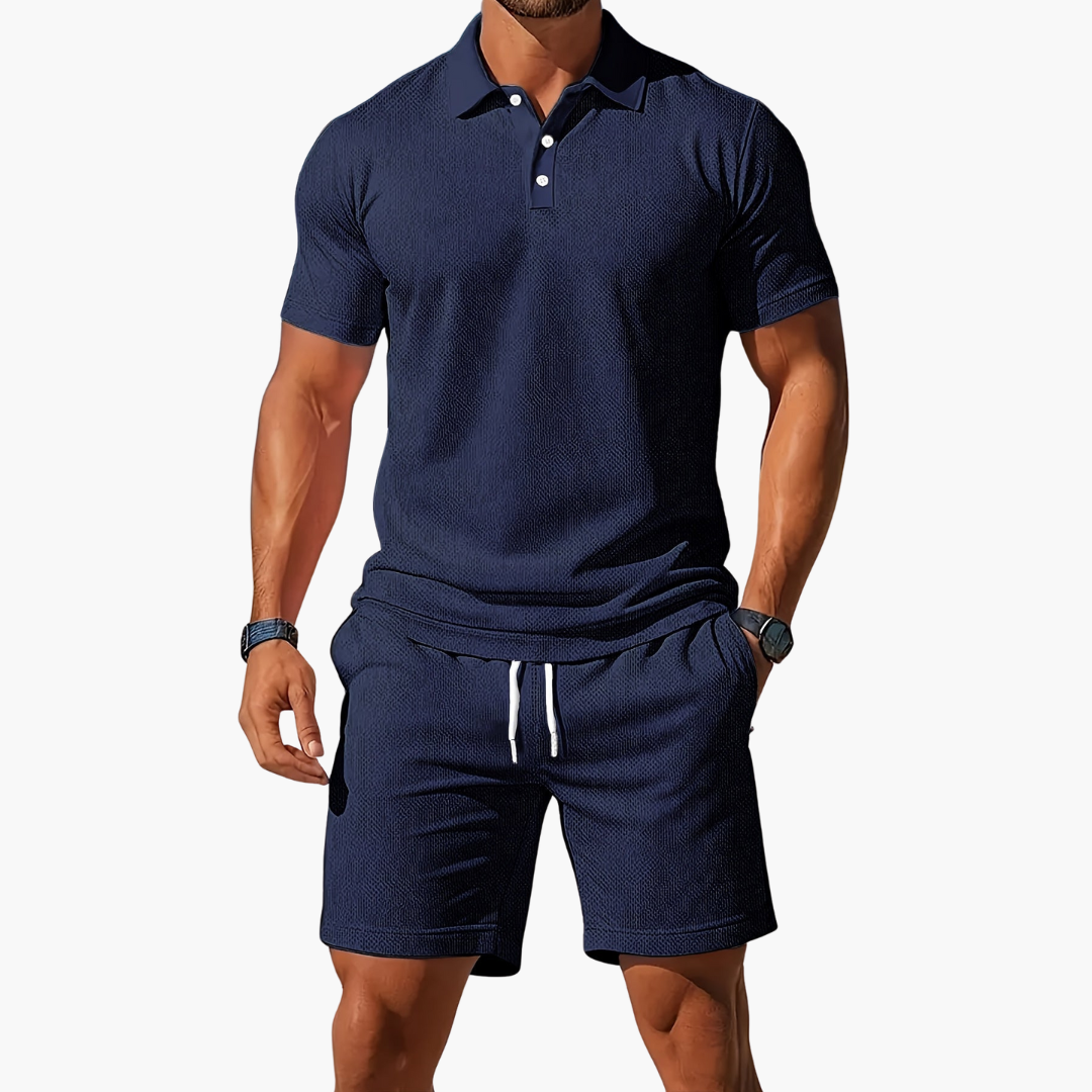 MATEO – Conjunto casual de polo y pantalón corto para hombre