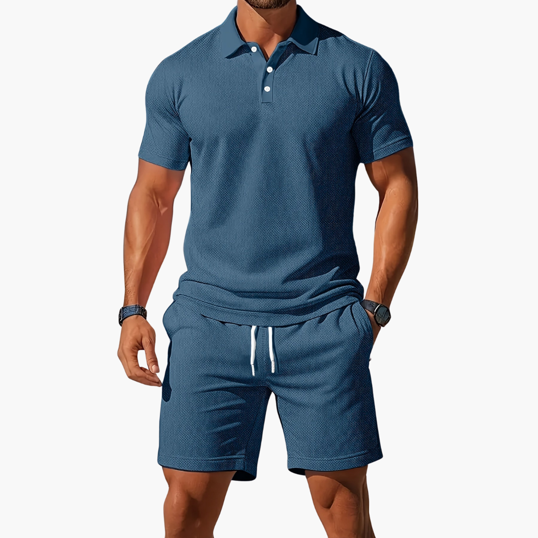 MATEO – Conjunto casual de polo y pantalón corto para hombre