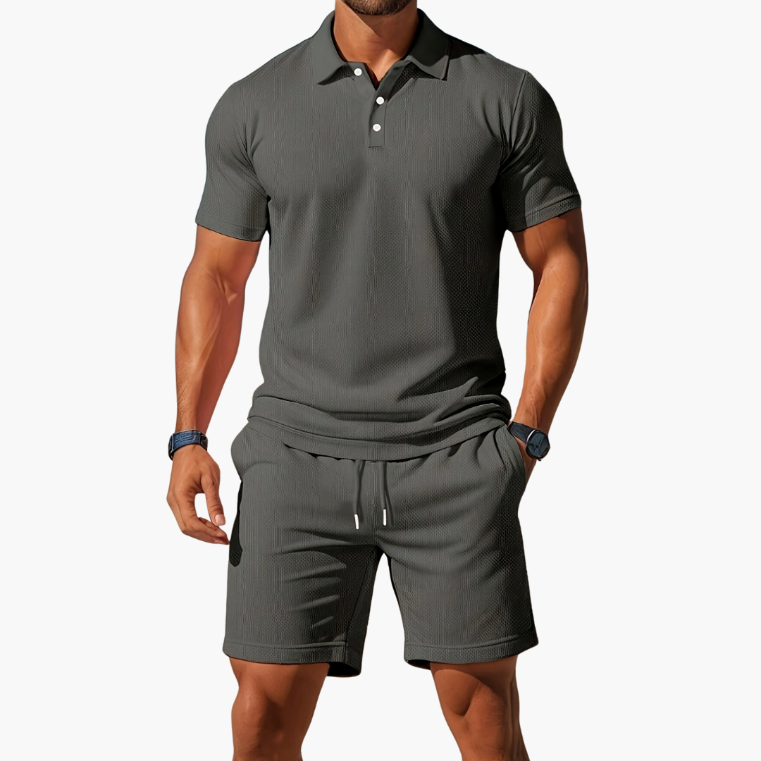 MATEO – Conjunto casual de polo y pantalón corto para hombre